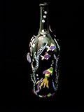Fantasy Fish Design - Hand Painted - Wine Bottle with Hand Painted Stopper