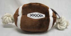 Plush & Rope Football Dog Toy, 12