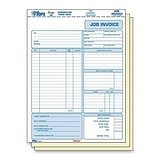 TOPS 3866 Job Invoice, Snap-Off Triplicate Form, 8-1/2X11, 50 Sets/Pk