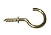Tools & Hardware : 100 Brass Plated 1 Inch Cup Hook 5/8 Curve