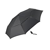 Coolibar UPF 50+ Titanium Travel Umbrella - Sun Protective (Black)