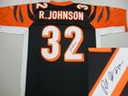Rudi Johnson Signed Cincinnati Bengals Reebok EQT Jersey