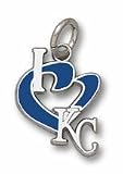 Kansas City Royals 1/2 I Heart KC Enamel Charm - Sterling Silver Jewelry