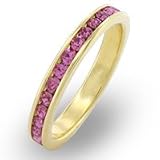 Rose Color Channel Set Eternity Band Ring