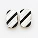 Sterling Silver Onyx & Mother Of Pearl Post Earrings
