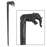 Wood walking stick, 'African Elephant'