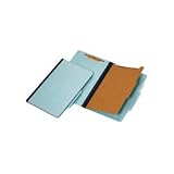 Pressboard Classification Folders w/1 Divider And Two Fasteners, Legal Size, Light Blue (GLWPU44LBL)