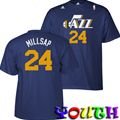 Utah Jazz Paul Millsap Name & Number Youth T-Shirt (Navy) YXL
