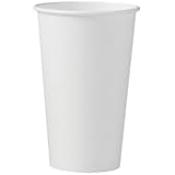SOLO 316W-2050 16 Oz. White Paper Hot Cup Singlepoly (50 Tubes of 20)