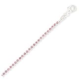 9 + 1 Pink Crystal Tennis Anklet