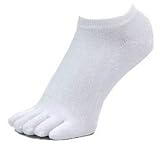 White Sport Toe Socks, 3 pairs