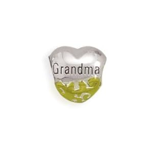 Buy Grandma Story Bead Slide-on Charm Sterling Silver 14K Gold Plate by AzureBella Jewelry