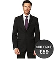 Slim Fit Machine Washable 2 Button Twill Jacket