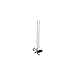 Accessories Unlimited AUMM22-B Dual Two Foot Mirror Mount CB Antenna Kit (Black)