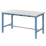 60x30 Plastic Safety Edge Power Apron Production Bench Blue