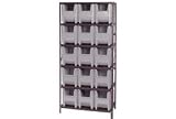 Shelving With 15 Hopper Bins 36x18x75