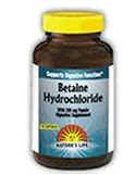 Nature’s Life Betaine HCL Capsules, 648 Mg, 250 Count
