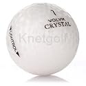 36 MINT VOLVIK CRYSTAL WHITE USED GOLF BALLS + FREE TEES
