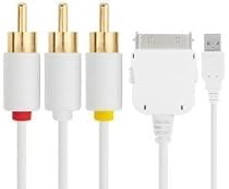 Composite Av Cable + USB for Iphone 3g( (Work with Firmware Version 2.2) 2g Ipod Nano 3g /4g Ipod Touch 1g 2g Classic