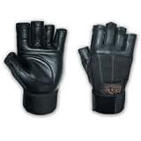 Valeo Ocelot Wrist Wrap Glove, Black, X-large