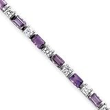 Sterling Silver Amethyst Bracelet