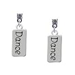 "Dance" Clear Swarovski Post Charm Earrings [Jewelry]