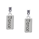 "Dance" Clear Swarovski Post Charm Earrings [Jewelry]