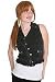 Sweet Love Black Denim Moto Stud Vest Size: XL