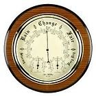 Widdop & Bingham W9585 Large Two Tone Wood Wall Plaque Barometer