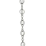 Patina Products R256 Antique Copper Life Circles Rain Chain Full Length