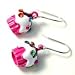 Hot Pink Crystal Cupcake Earrings