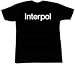 INTERPOL - White Logo - Black T-shirt