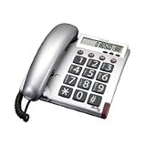 Audioline BigTel 48 Telefon große Tasten und augenfreundlichem Display silber