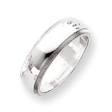 Sterling Silver 6mm Milgrain Band - Size 8