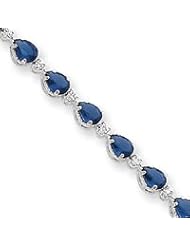 Sterling Silver Blue CZ Bracelet