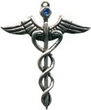Caduceus Amulet for Healing Ability