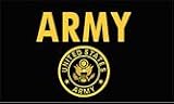 US Army Flag 3x5 NEW 3 x 5 U S Black w/Gold Crest