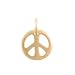 Small Peace Sign Pendant or Charm in Gold Vermeil, #8185