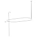 Chrome Oval Shower Rod With Support