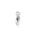 Ballet Shoe Clip-on Charm in Sterling Silver for 3mm Reflections, Expression, Kera, Pandora and SilveRado Bracelets & Necklaces image 1