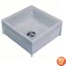 Swanstone MS-2424-3 24-Inch by 24-Inch Mop Service Sink, White