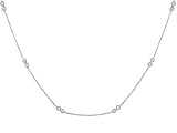 17.5 22 Round Diamond By the Yard Necklace .87cttw