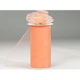 Tulle Spool - 6 X 25 Yards (75 Ft) - 100% Nylon - Peach - Gift Wrap... by IGC