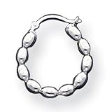 Sterling Silver Polished Twisted Hoop Earrings