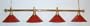 72" Brass Finish Pool Table Light Billiard lamp Red