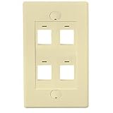 Flushmount Faceplate, 4 Hole, Biege