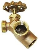 Webstone Valve 11711-T N/A 3/4 Brass Water Heater Drain Valve with Recirculating Elbow - FIP x FIP x Hose 11711-T