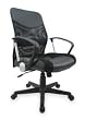 Dakota Designs 2UMW1 Mesh/Poly Hi Back Chair, 38 In H, Blk