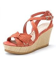 Autograph Suede Water Resistant Half Bow Wedge Sandals with Insolia®