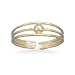 Gold Plated 3 Row Toe Ring with Bead